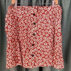 Madewell floral mini skirt 90s 70s style L/XL